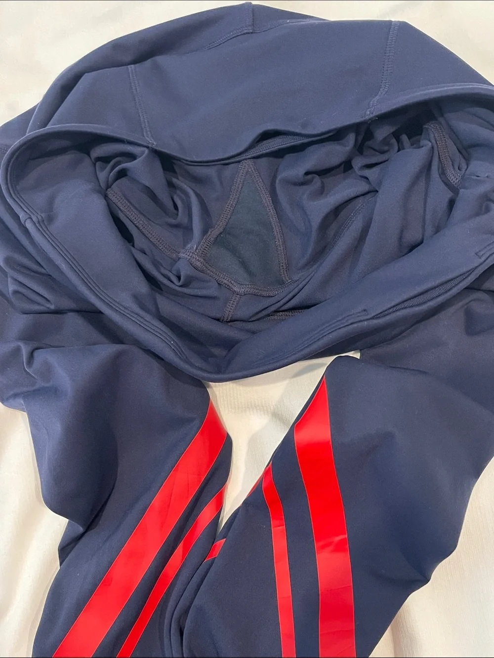 Tory Burch Sport | Navy with red stripes leggings Sz XL